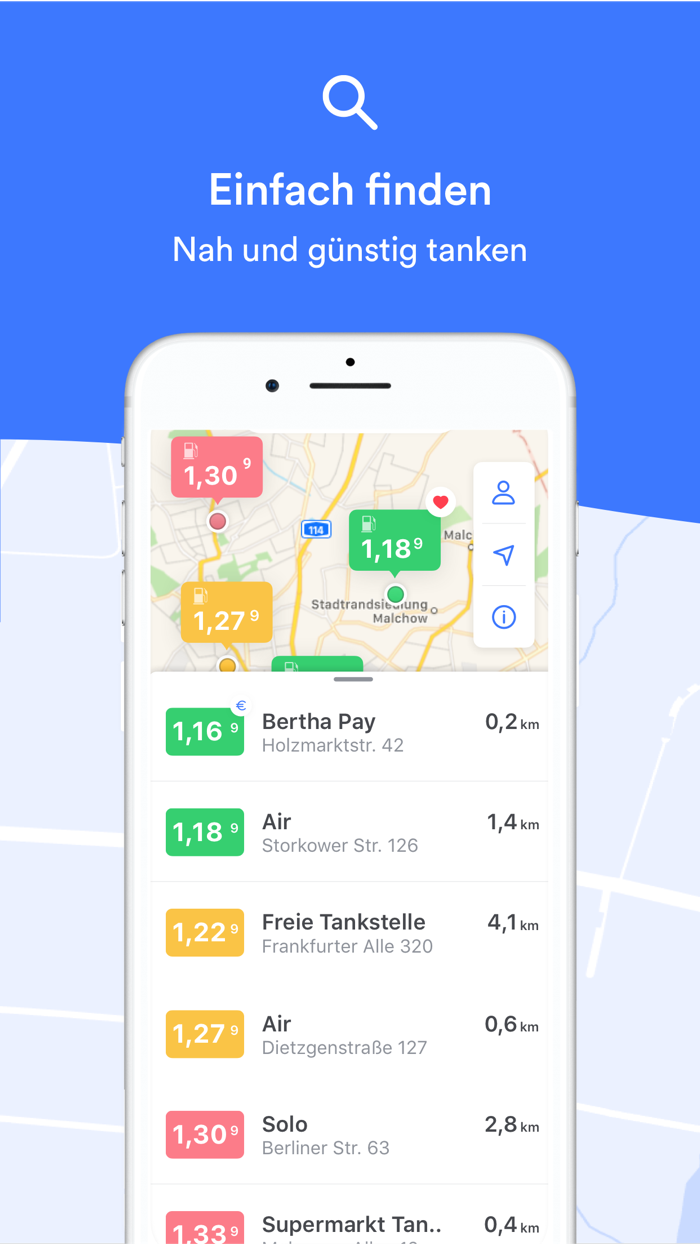 Bertha - Deine Tank-App