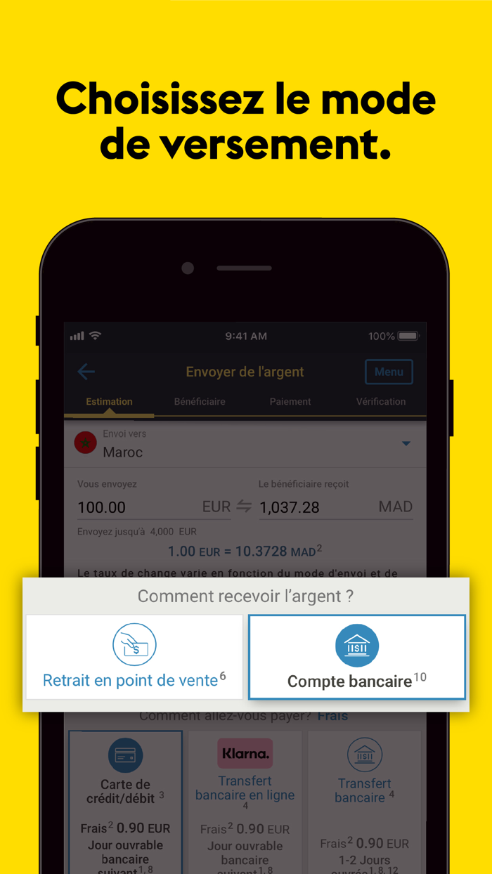 Transf. argent Western Union®