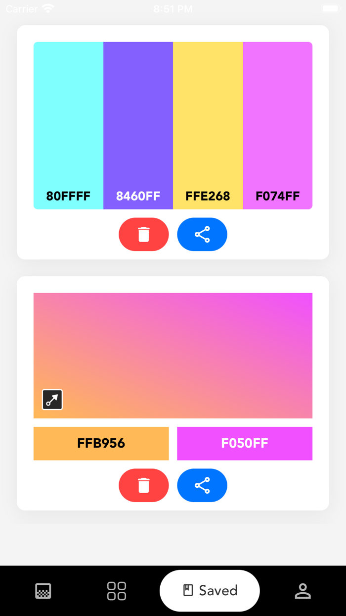 Colours Palette Generator