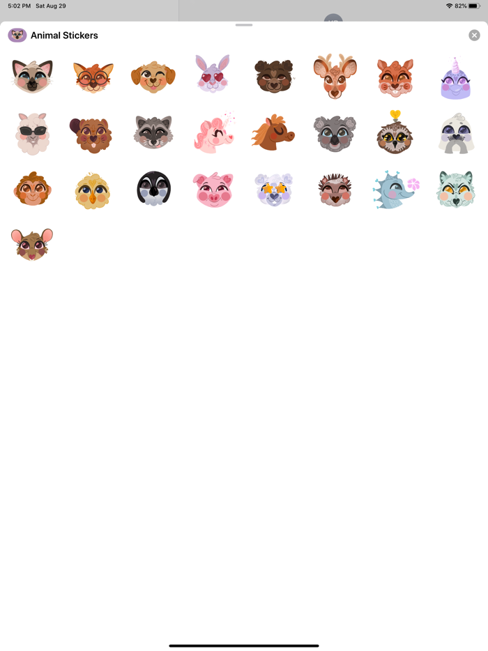Cute Animal Animated Stickers