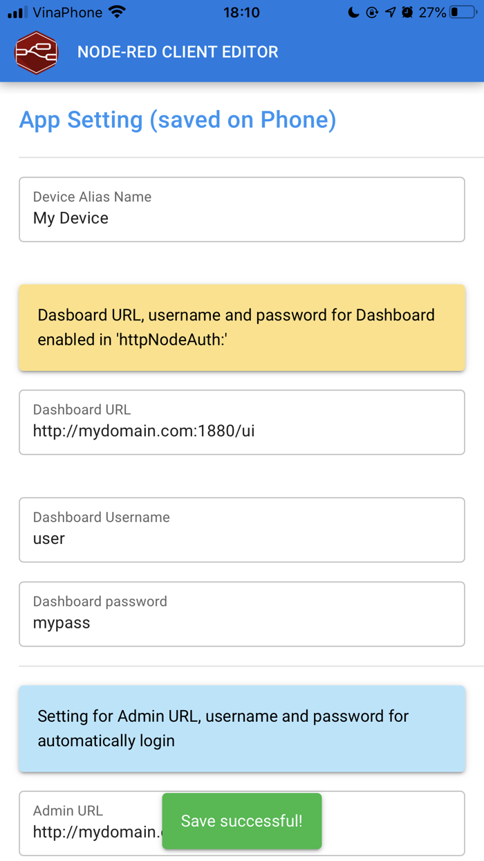 Node-RED Client Editor