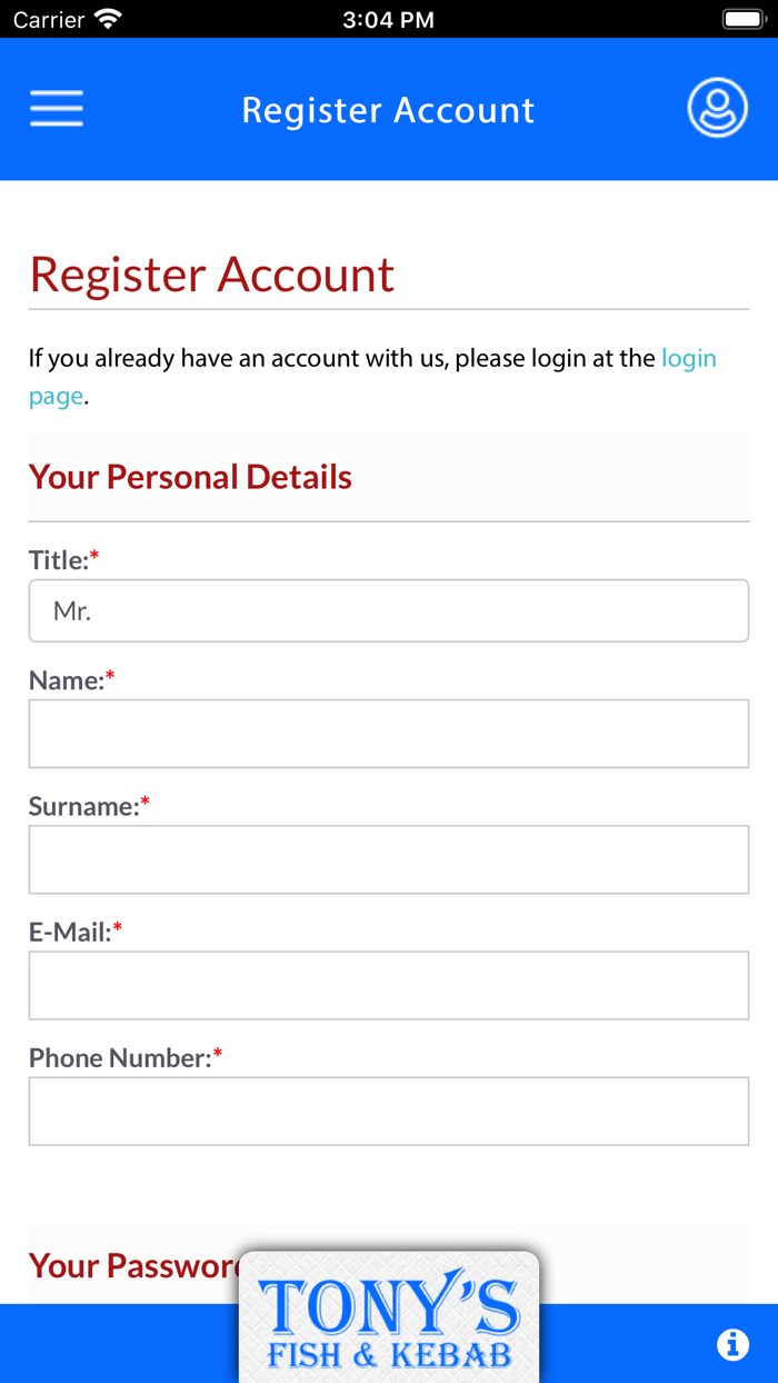 Tony’s Fish  Kebab Wisbech