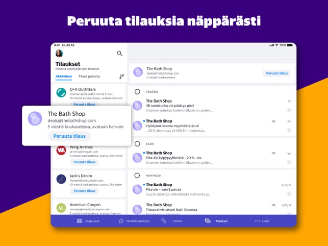 Yahoo Mail Hoida Sahkopostisi App Storessa