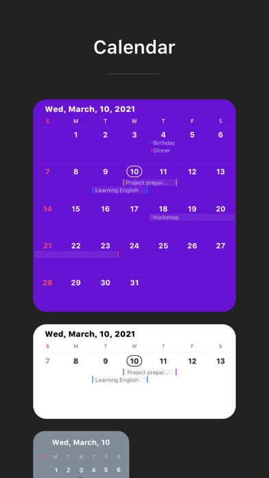 Widget Calendarのおすすめ画像1