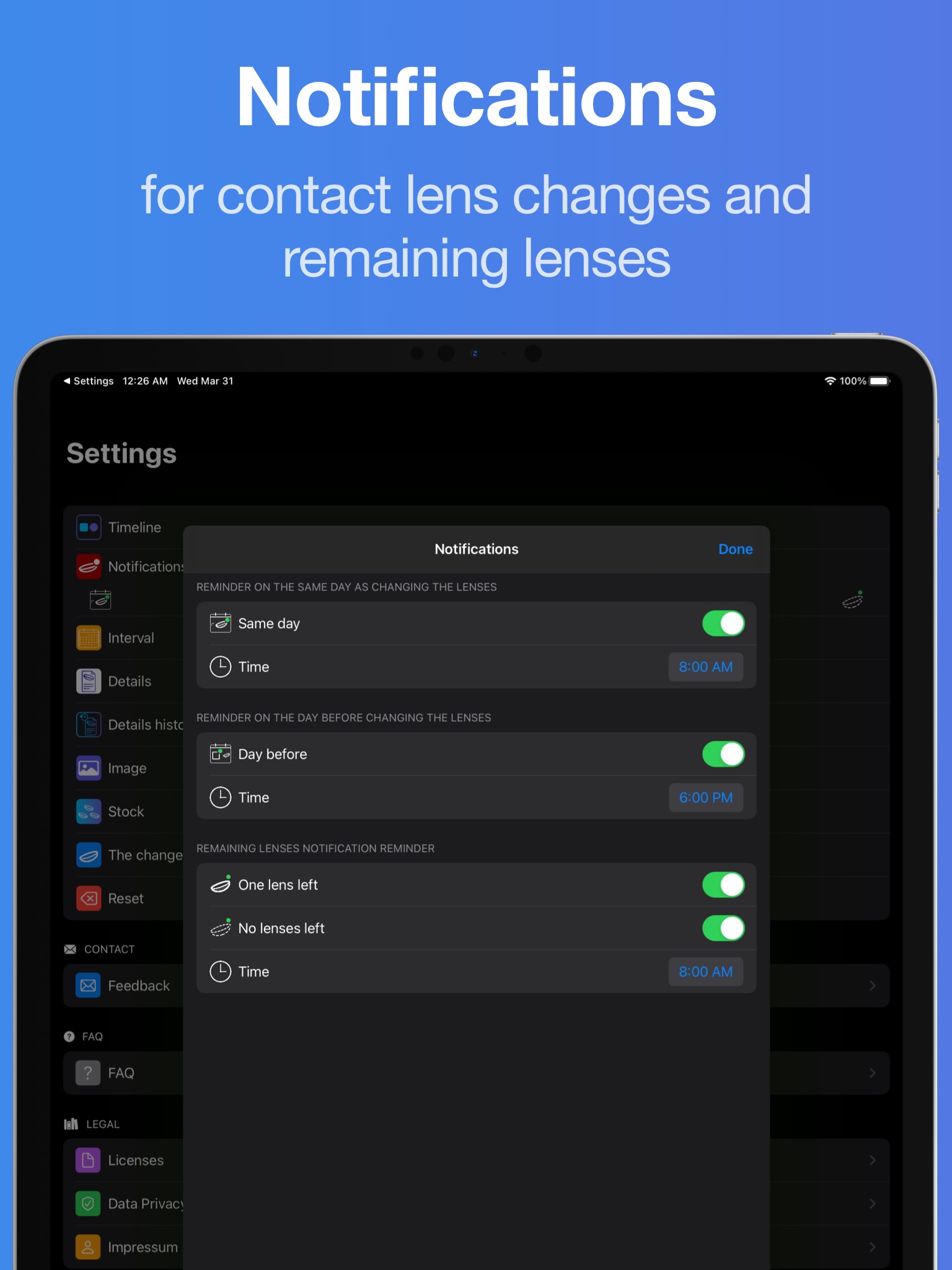 Lensy - Contact Lens Tracker screenshot 4