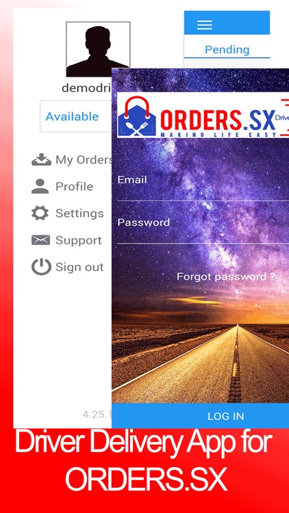 Driver Delivery Orders.sx App