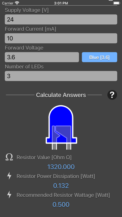 LED Resistor Calculator Plus screenshot 4