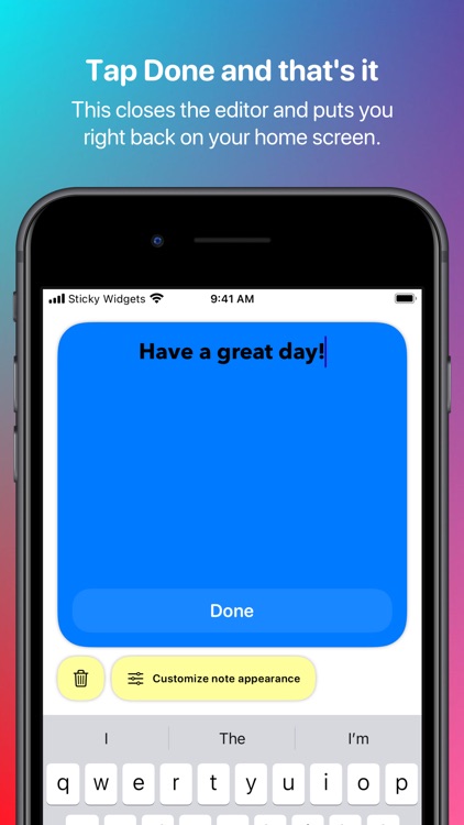 Sticky Widgets
