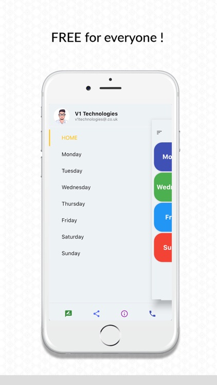 V1 Class Schedule Timetable