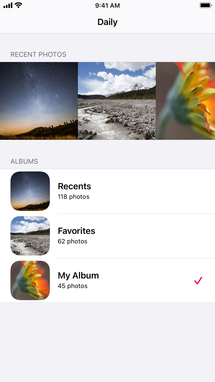 Daily Better Photo Widgets