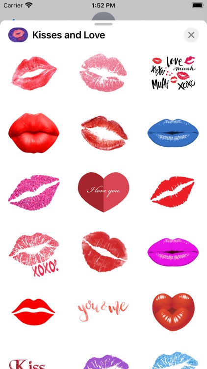 Kisses and Love Stickers