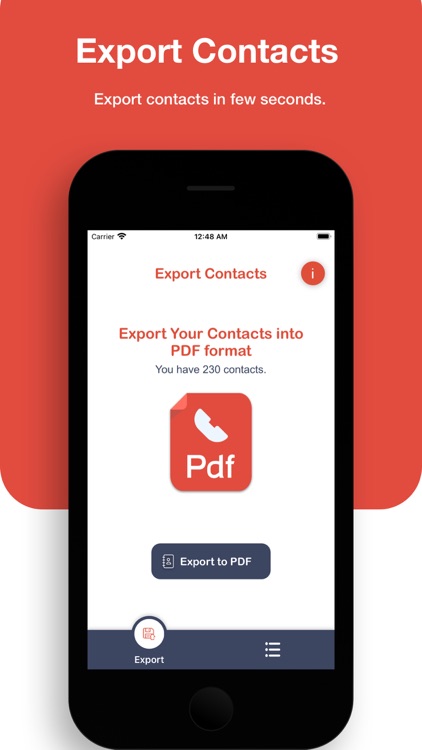 Contacts To PDF Exporter