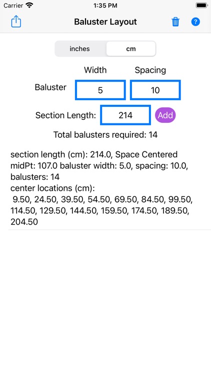 Baluster Layout