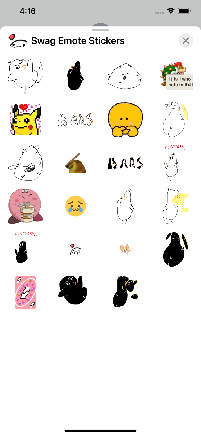 Swag Emote Stickers