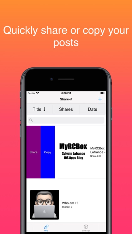 Share-it - App for bloggers