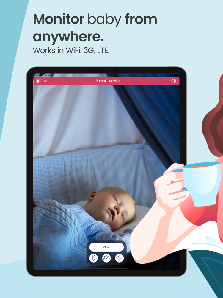Saby Baby Monitor-3G Video Cam App for iPhone - Free Download Saby Baby