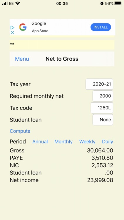 UK Salary Calculator Take home screenshot-1