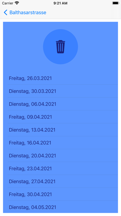 Abfallkalender Bern screenshot 2