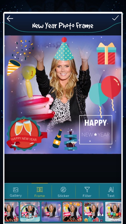 New Year photo Frame - Filter screenshot-3