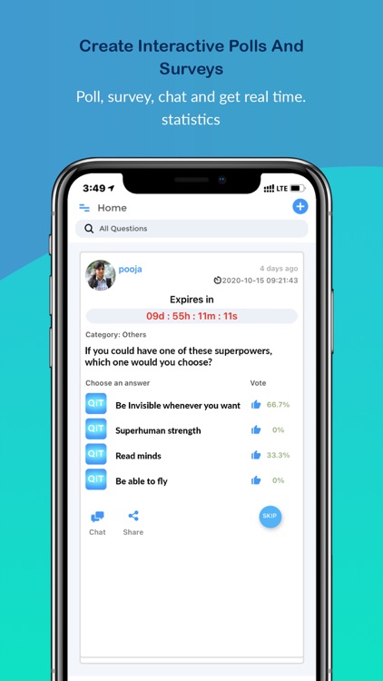 QiT- Social media survey app screenshot-7