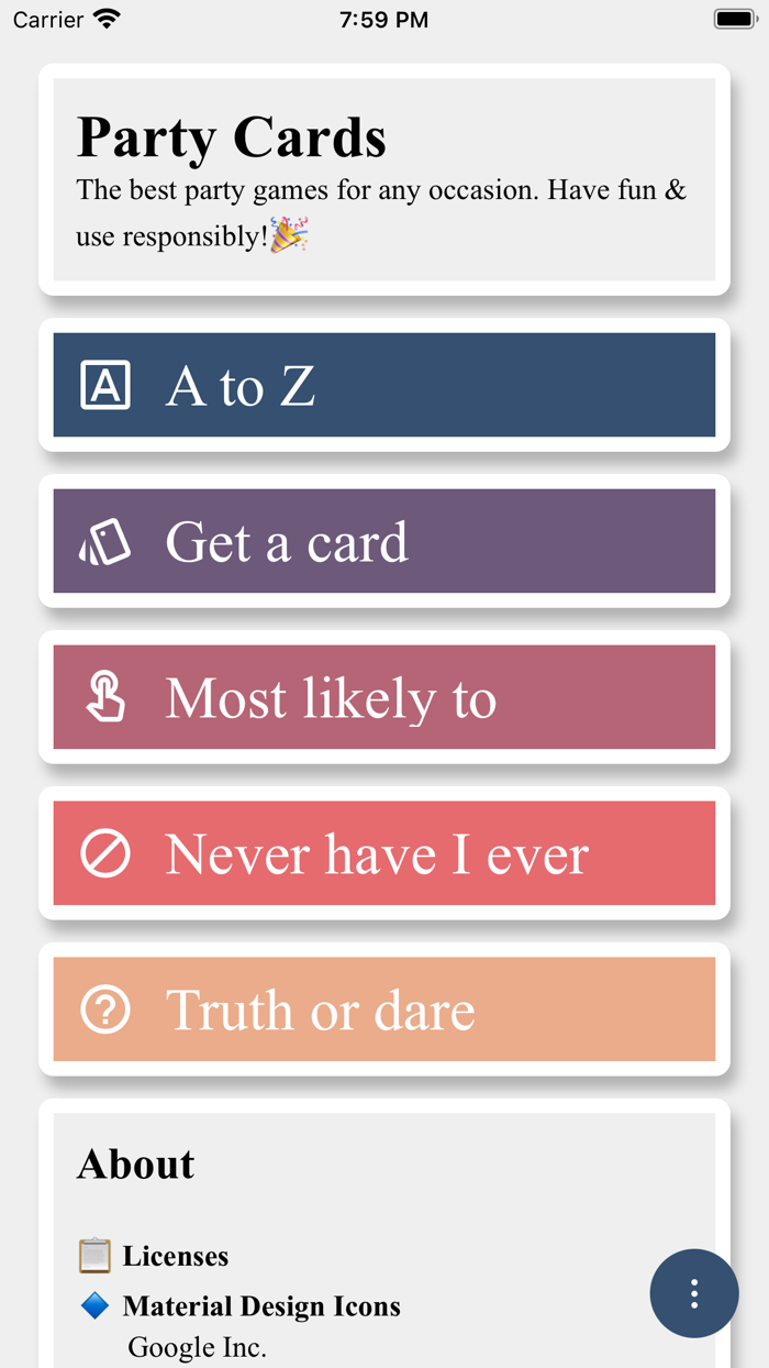 Party Cards - The Party Game