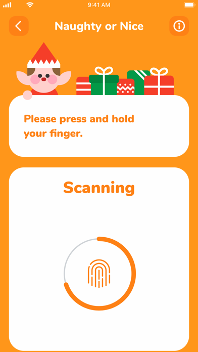 How to cancel & delete Naughty or Nice Meter - Christmas Finger Scan Test from iphone & ipad 1