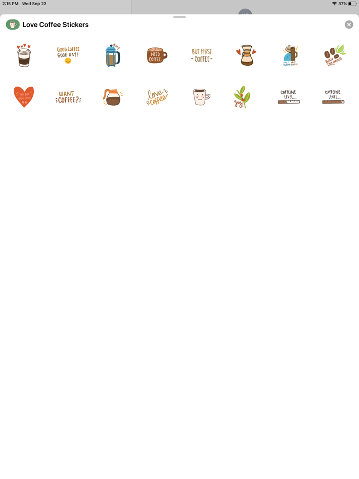 Love Coffee Stickers