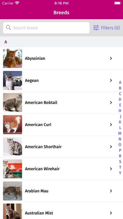 All cat breeds