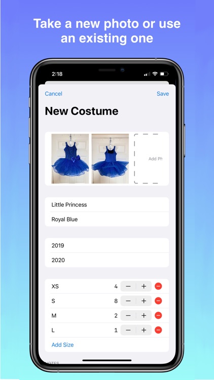 Costumize - Digital Inventory