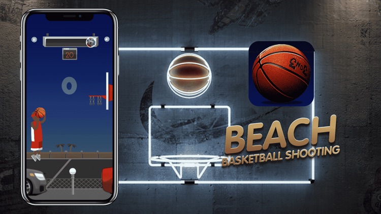 Beach basketball shooting