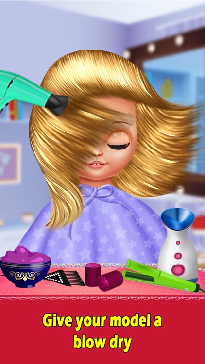 Cute Girls Doll Hair Salon