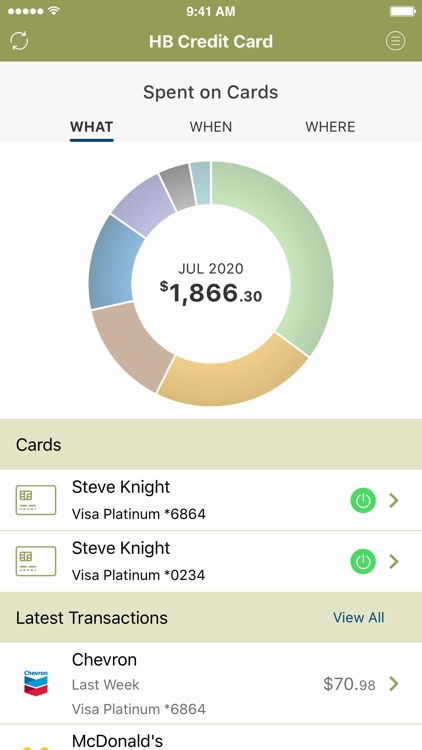 Horicon Bank Credit Card App