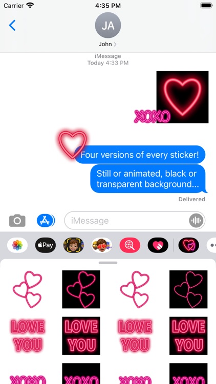 Hearts Plus Animated Neon screenshot-2