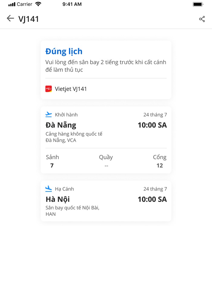 Theo dõi chuyến bay