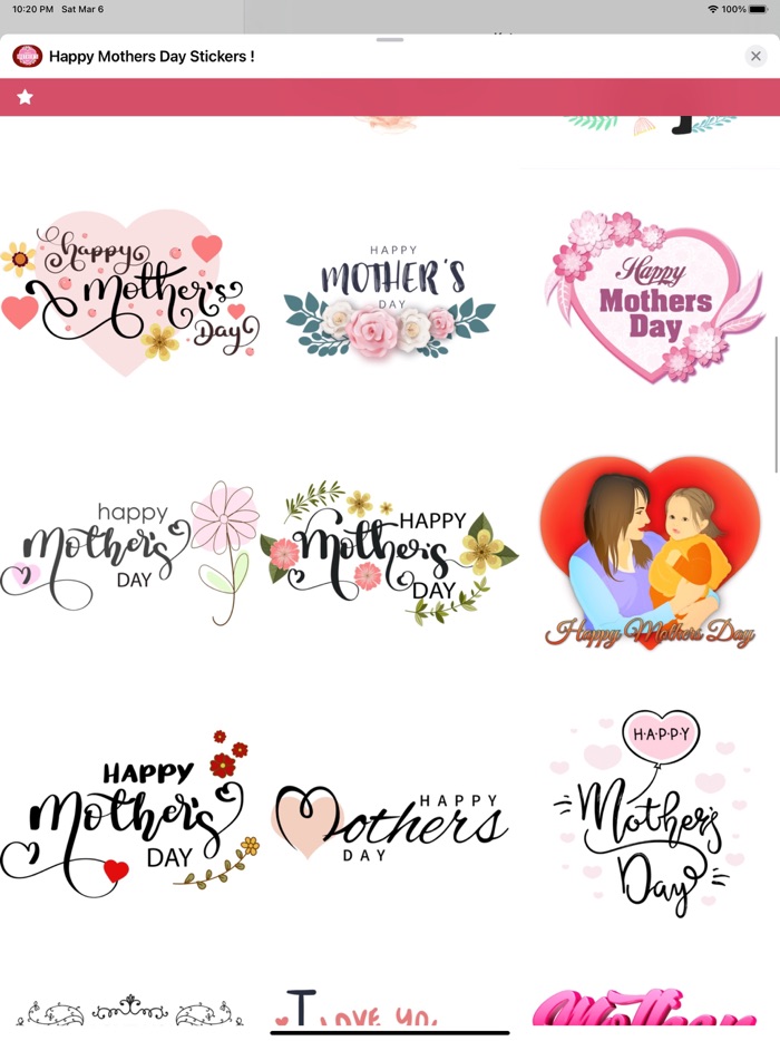 Happy Mothers Day Stickers