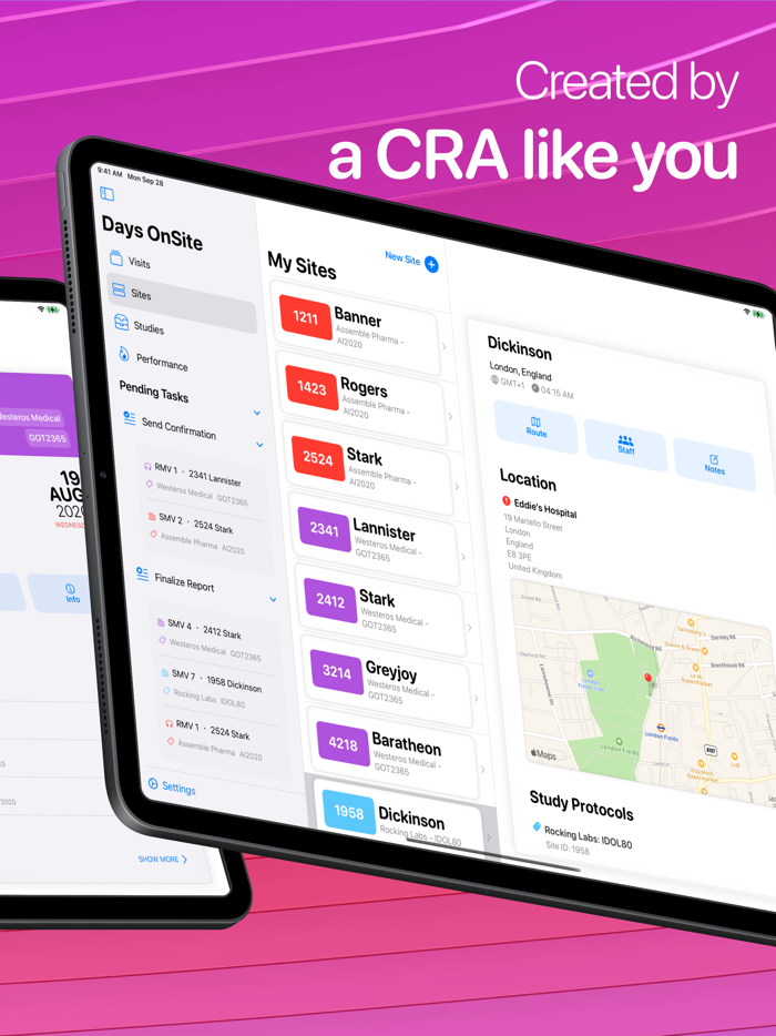 Days OnSite - CRA Tracker