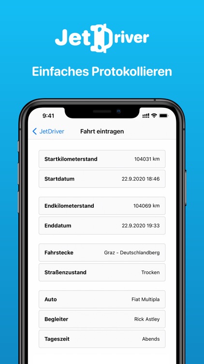 JetDriver - Dein Fahrtenbuch