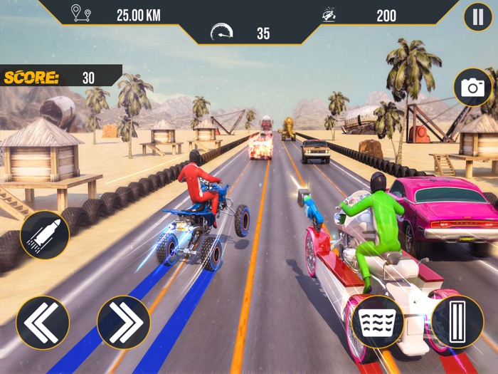 ATV Quad Bike Traffic Shooter