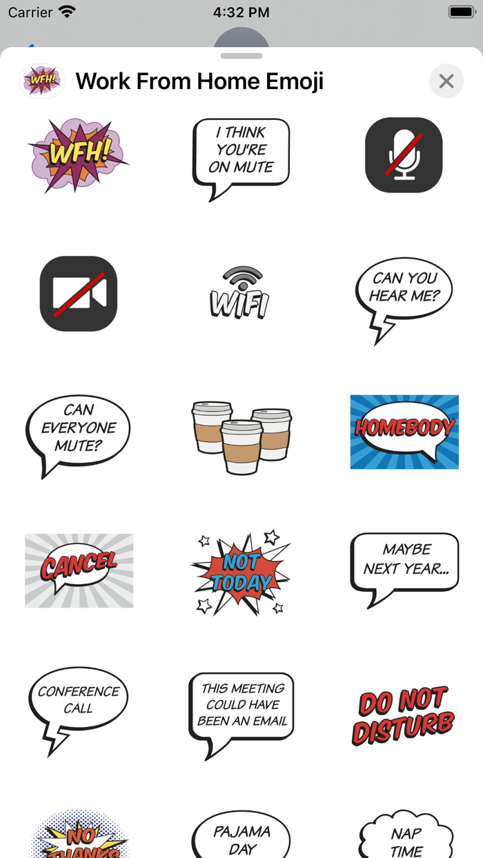 Work From Home Stickers