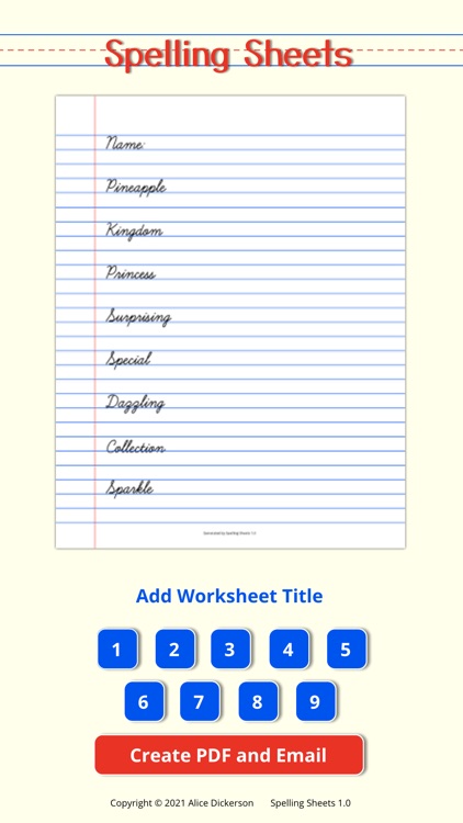 Spelling Sheets screenshot-5