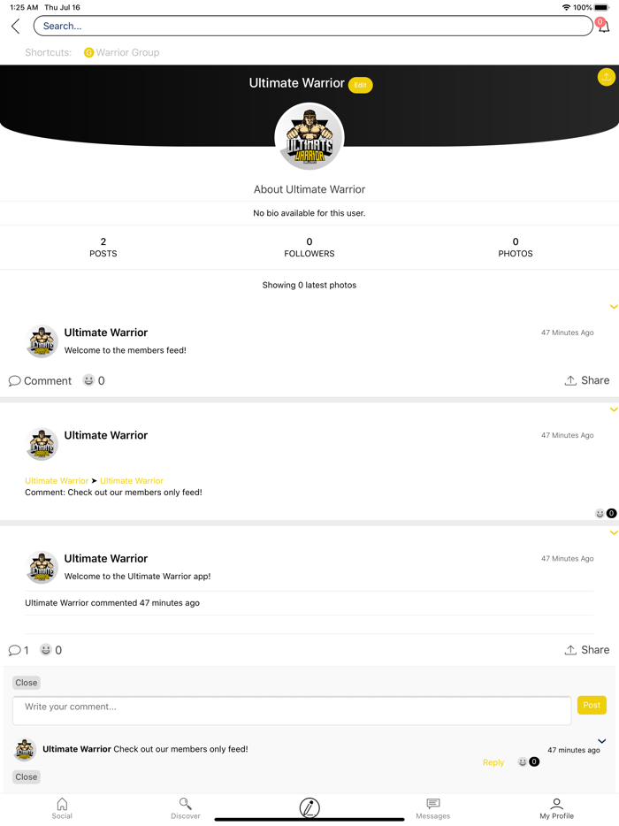 Ultimate Warrior Challenges