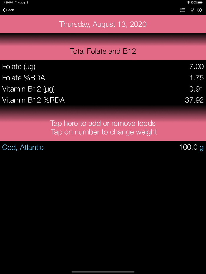 Folate  B12 Counter  Tracker