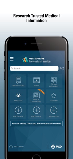 MSD Manual Professional app screenshot