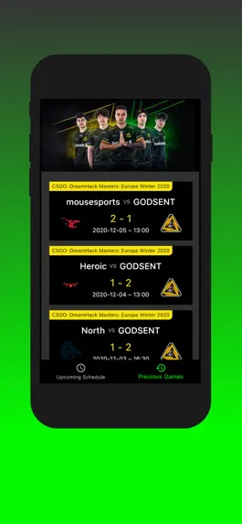 Game screenshot Godsent - CS:GO Game Schedule apk