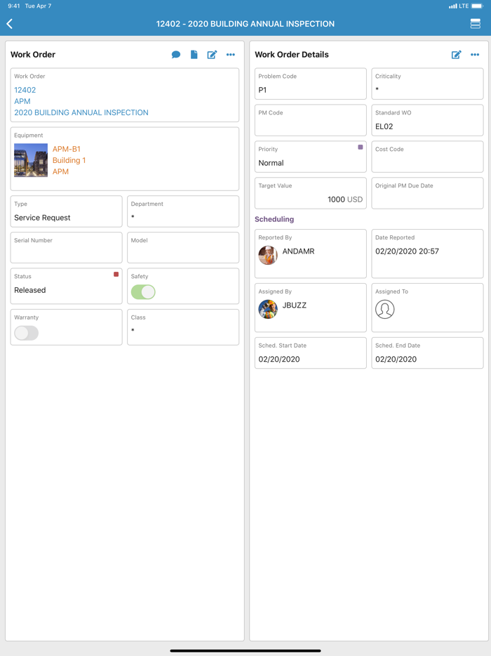 Infor EAM Digital Work