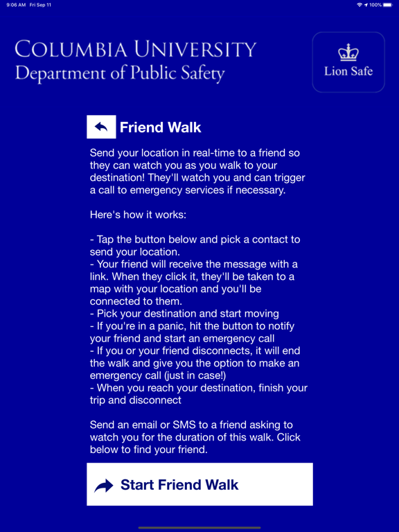 Lion Safe Columbia University screenshot 3