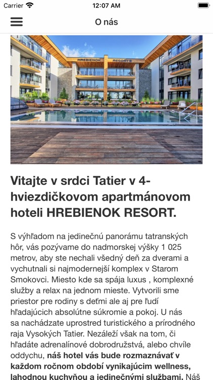 Hrebienok Resort