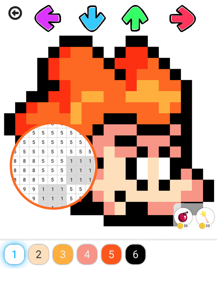 Pixel FNF  Color by Number