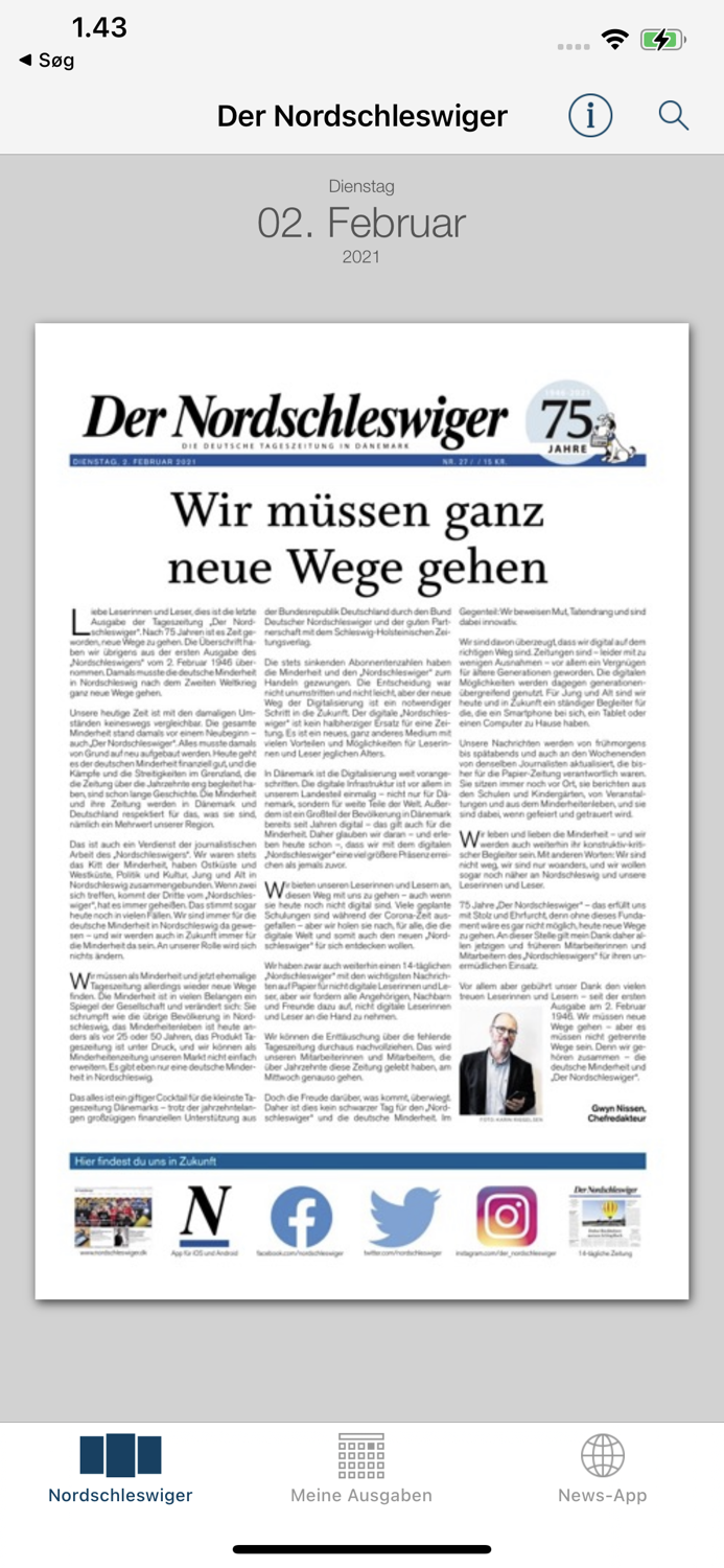 E-Archiv Der Nordschleswiger