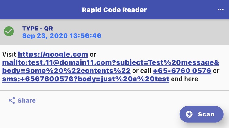 Rapid Code Reader